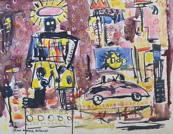 Many Figures by Jean-Michel Basquiat